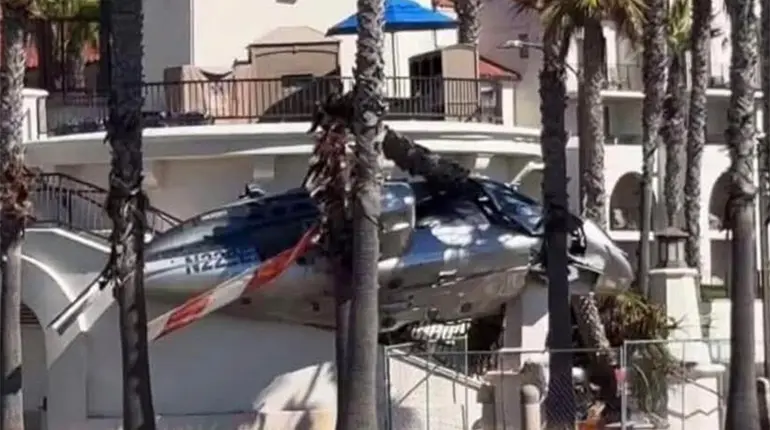 Se desploma helicóptero en California; 5 personas resultaron heridas
