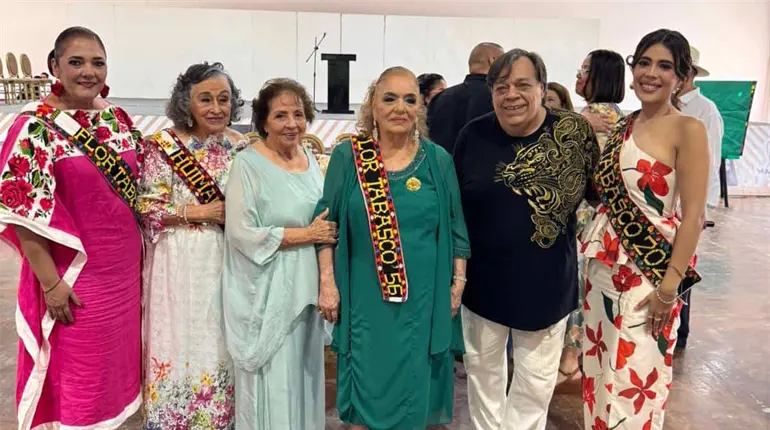 Celebran a la primera Flor más Bella de Tabasco al cumplir 70 años del nombramiento