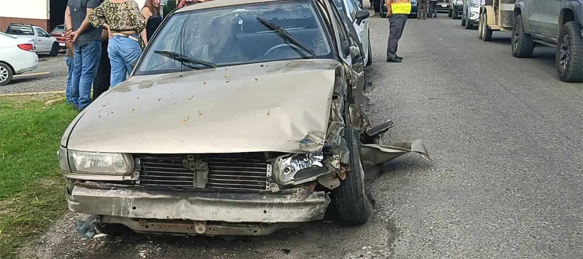 Góndola arrastra a Tsuru en el puente Los Monos