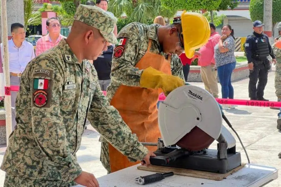 Desarme en Tabasco va en 19 mil artefactos retirados de circulación en 8 municipios
