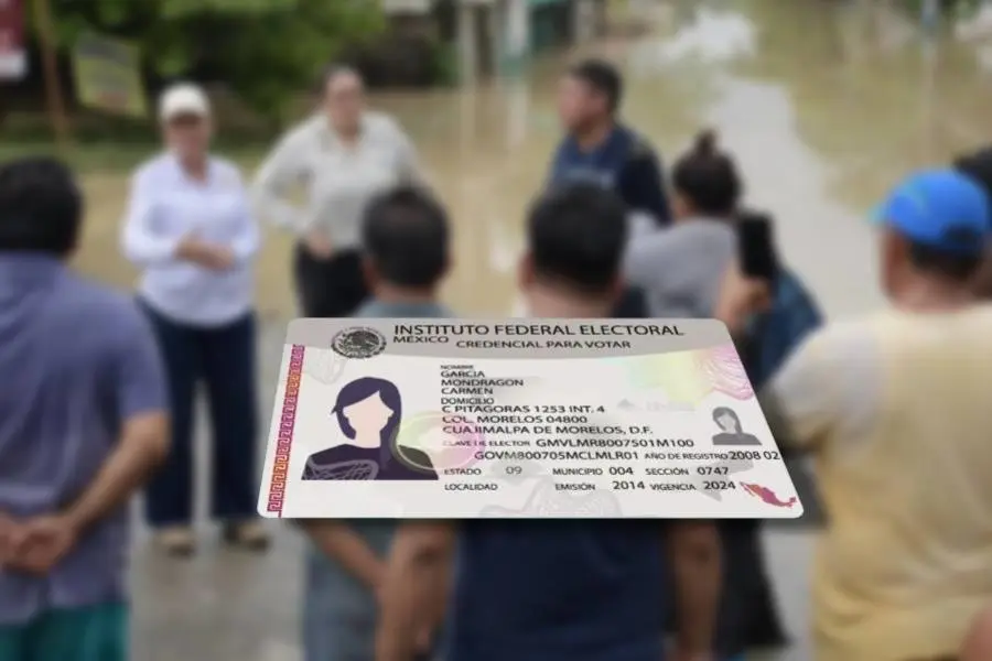 Implementa INE plan para recuperar Credenciales para Votar en zonas afectadas por inundaciones