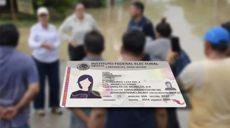 Implementa INE plan para recuperar credenciales en zonas afectadas por inundaciones