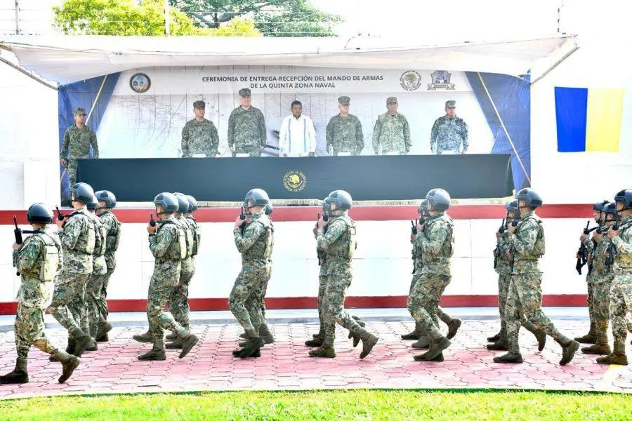 Asume Rogelio Bello Aguilar como comandante de la Quinta Zona Naval en Frontera