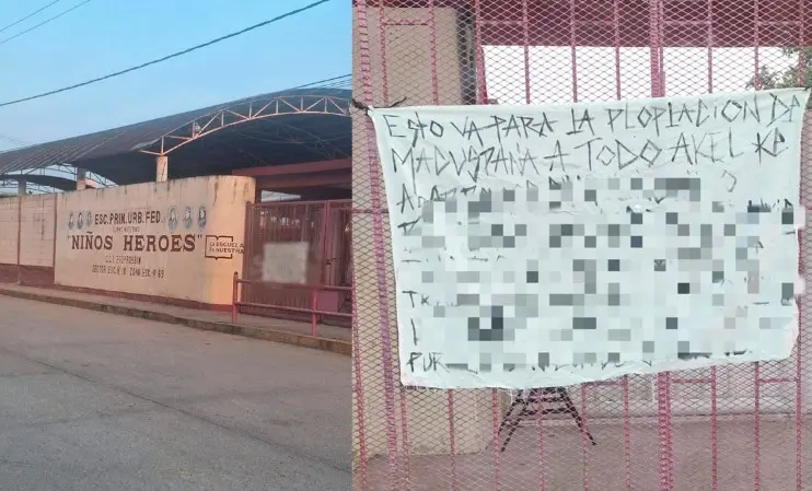 ´Narcomanta´ en escuela primaria de Macuspana genera temor y movilización policíaca