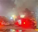 Se incendia depósito de cerveza sobre avenida Bicentenario
