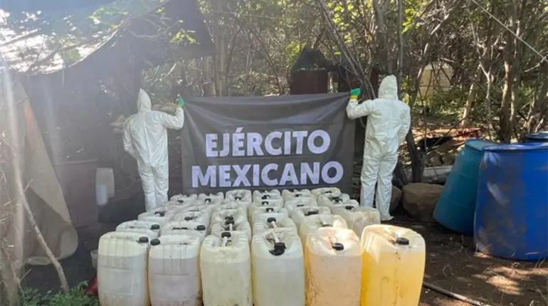 Inhabilitan laboratorio clandestino en Michoacán
