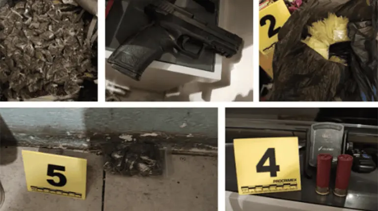 Aseguran en CDMX 400 dosis de droga y detienen a 4 personas tras cateo de inmueble