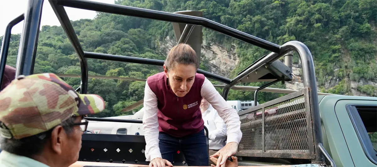 "Hasta ahora no hay riesgo", dice Sheinbaum tras evaluación del nivel del río Pánuco