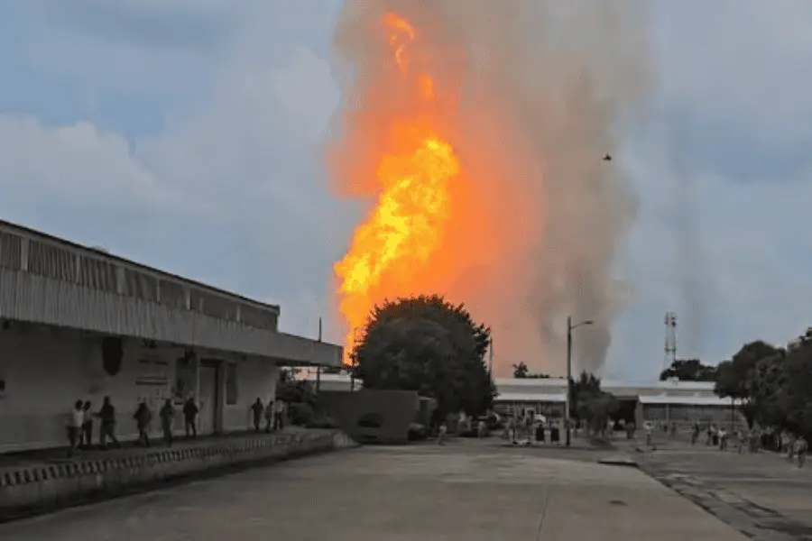Explota línea frente al Complejo de gas Cactus, en Chiapas