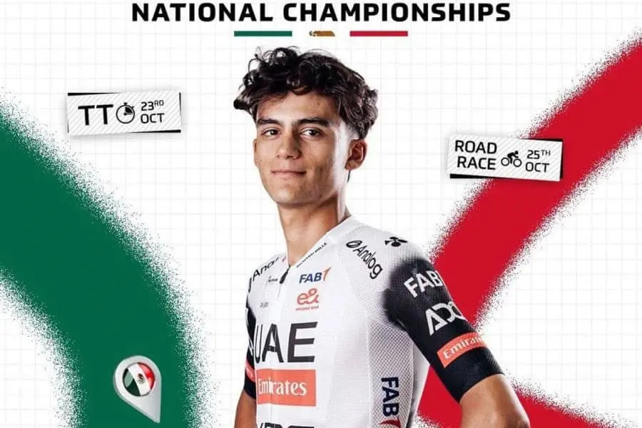 Isaac del Toro correrá en México en el Campeonato Nacional de Ciclismo de Ruta