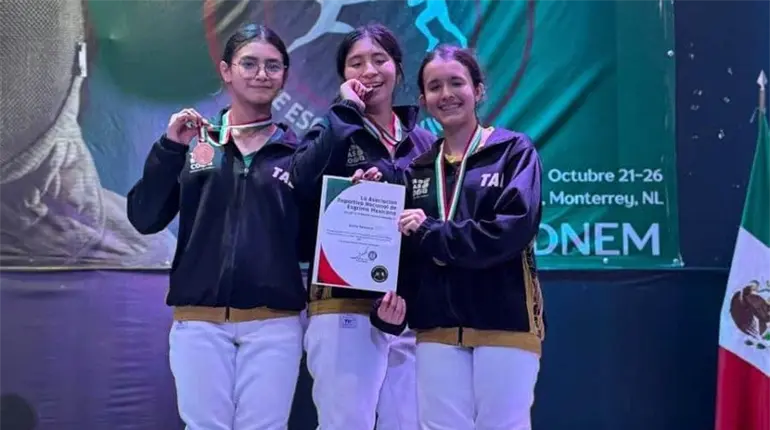 Delegación tabasqueña logra un oro y dos bronces en esgrima en el 1er Selectivo Nacional