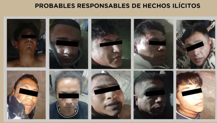 Reporte de robo termina en balacera en Edomex; 10 presuntos delincuentes fueron detenidos