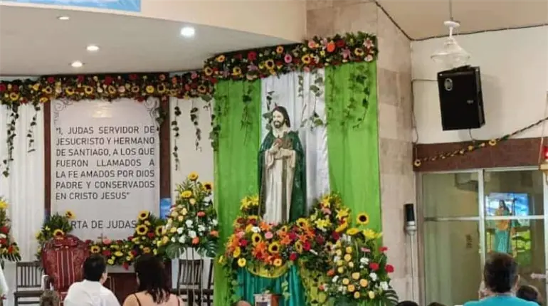 Piden creyentes por desaparecidos, salud y empleo a San Judas Tadeo en fiesta patronal