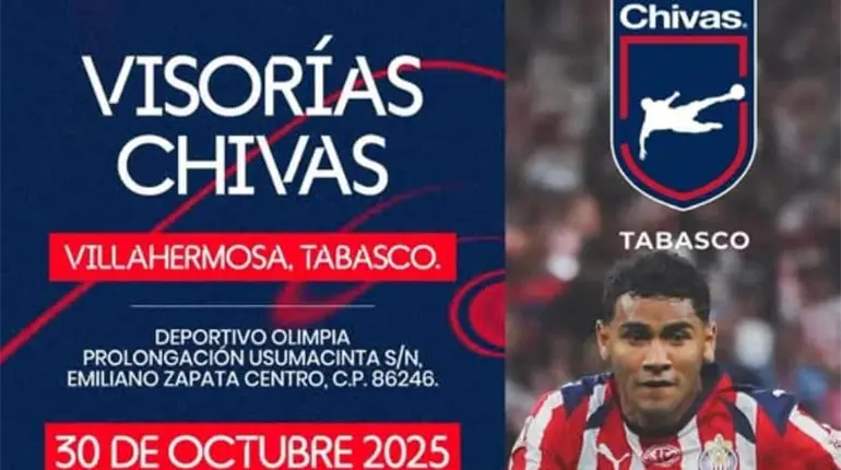 Chivas realizará visorías en Villahermosa este 30 de octubre