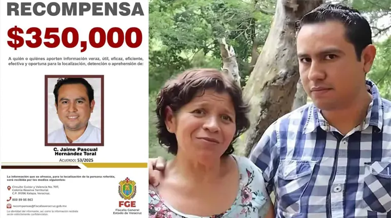 Ofrece FGE Veracruz 350 mil pesos de recompensa por el influencer Jaime Toral