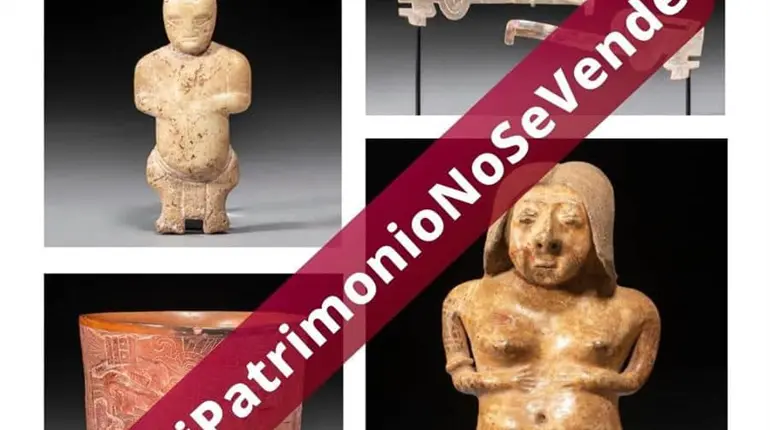 México pide a casa de subastas estadounidense detener puja de 15 piezas arqueológicas