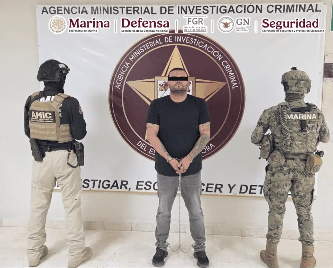 Marina detiene en Sonora a ´El Tomate´ miembro de ´Los Giogios´