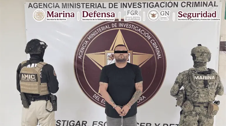 Marina detiene en Sonora a ´El Tomate´ miembro de ´Los Giogios´