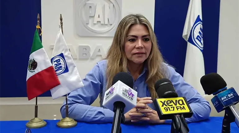Mayoría de los panistas de Tabasco quieren ir solos en 2027: Kathia Bolio