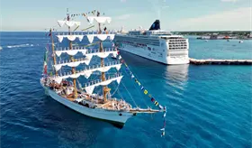 Tras accidente en Nueva York, Buque Escuela Cuauhtémoc llega a Cozumel