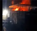 Se incendia bodega de autobuses "Maringos" en Comalcalco