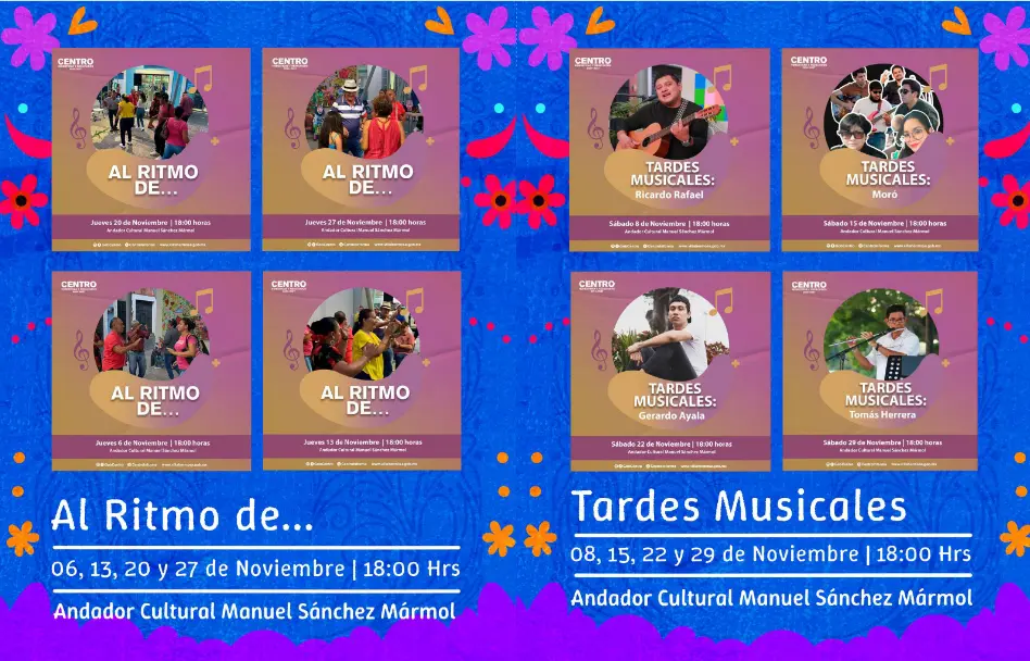 Teatro, cine, música y literatura la Agenda Cultural de Centro en noviembre