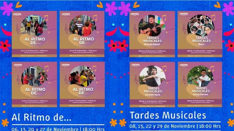 Teatro, cine, música y literatura la Agenda Cultural de Centro en noviembre
