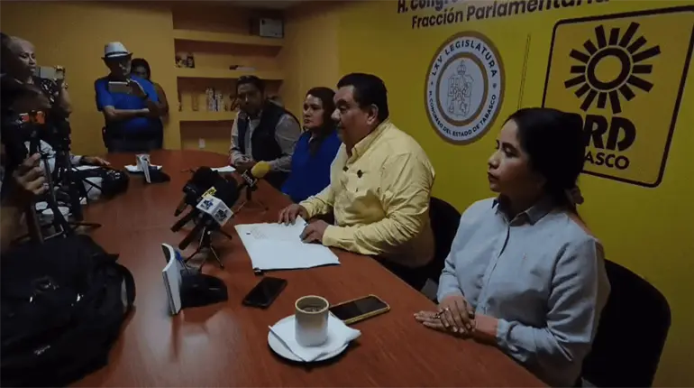 Morena es el brazo político del crimen organizado: Bancada del PRD Tabasco