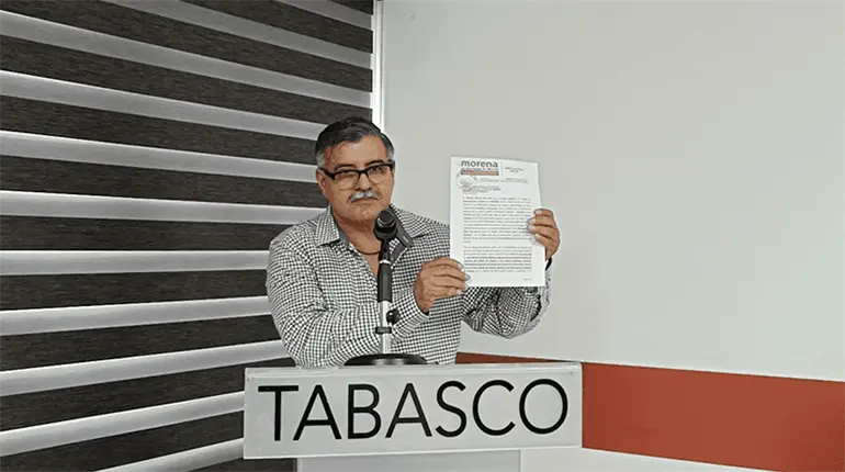 Presenta Morena 4 denuncias contra representante del PRD Tabasco ante IEPC