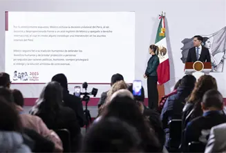 "Fuera de toda proporción" decisión de Perú de romper relaciones diplomáticas con México afirma Sheinbaum