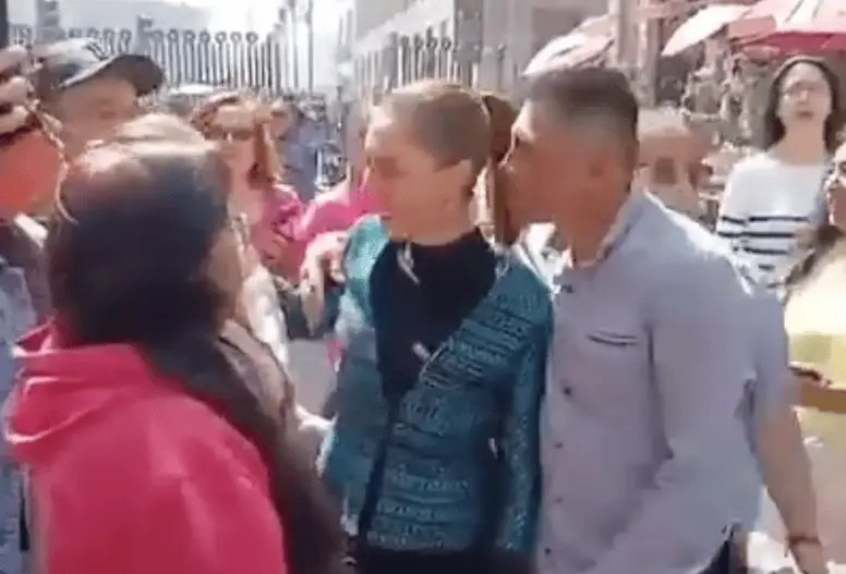 Sujeto toca e intenta besar a Sheinbaum; horas después es detenido por acoso