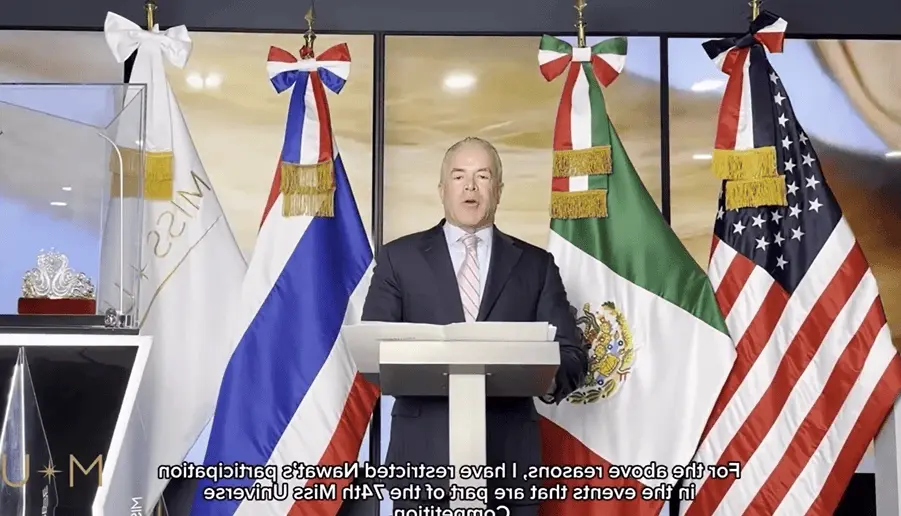 Presidente de Miss Universo restringe participación de Nawat en certamen por su actuar contra Fátima Bosch