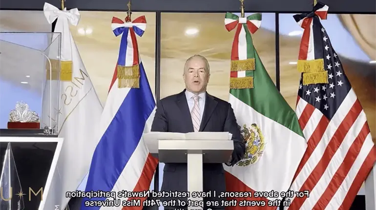 Presidente de Miss Universo restringe participación de Nawat en certamen por su actuar contra Fátima Bosch