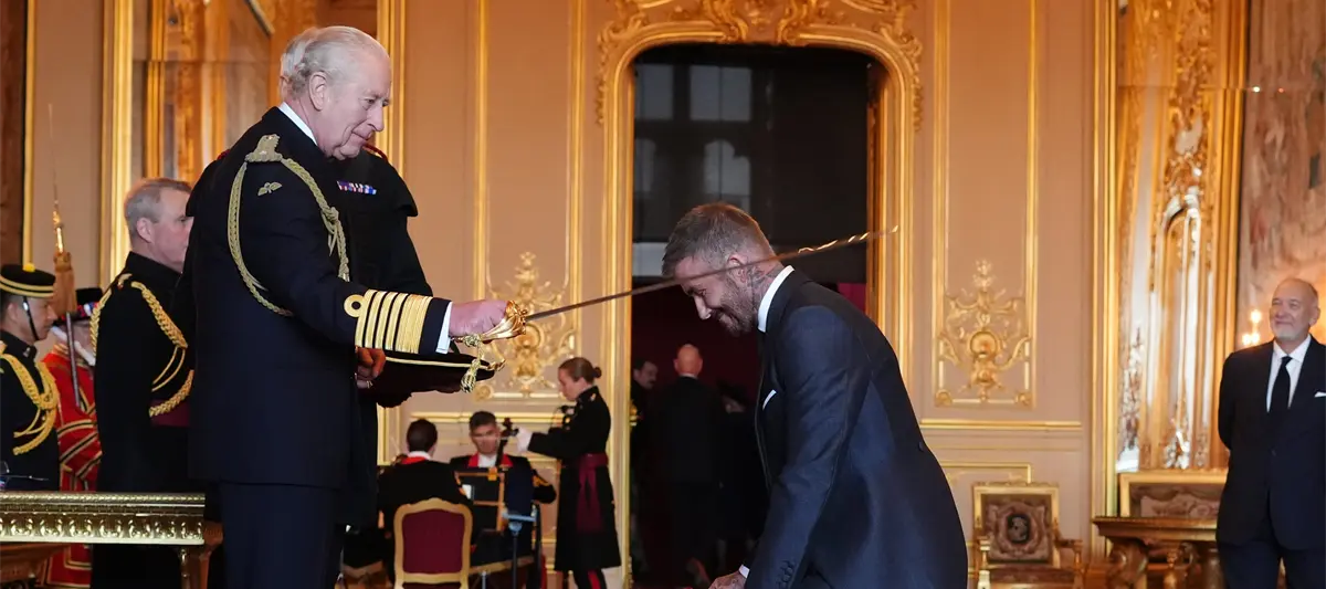 El exjugador David Beckham es nombrado Caballero del Imperio Británico