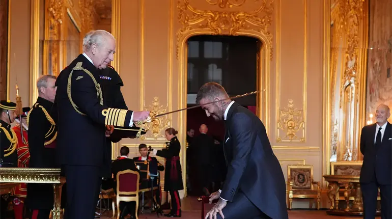 El exjugador David Beckham es nombrado Caballero del Imperio Británico