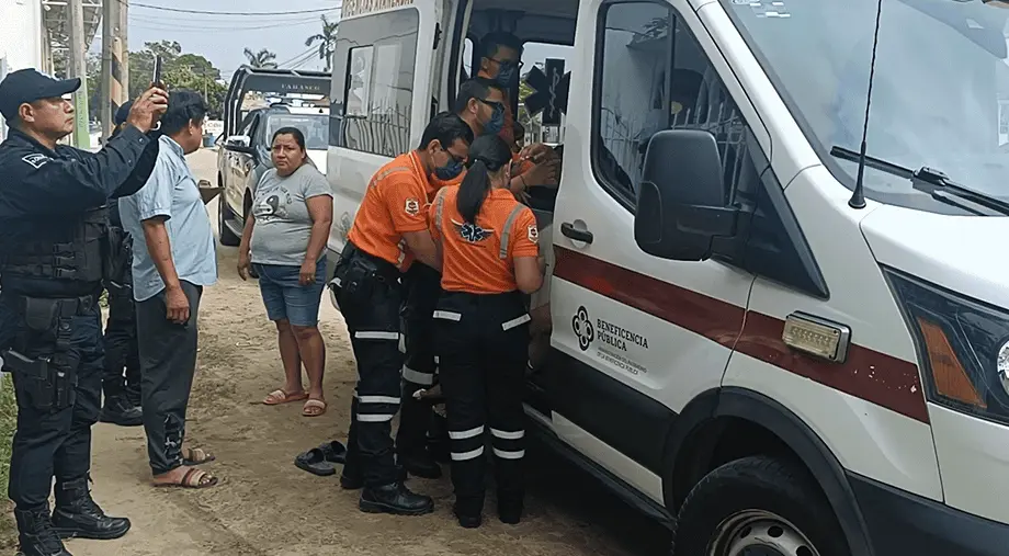 Accidentan a motociclistas en el Cedro, Nacajuca; hubo dos lesionados