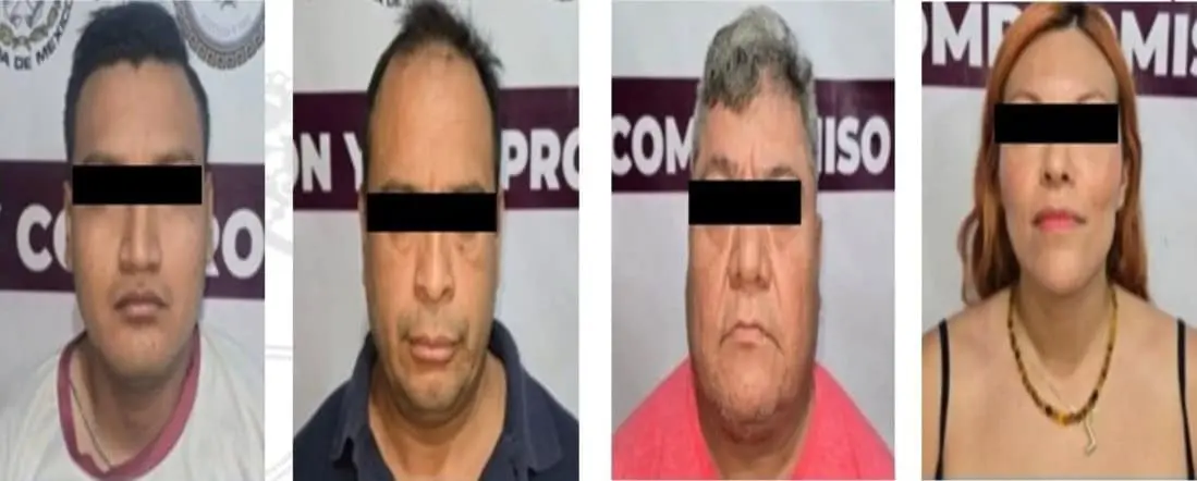 Aprehenden en Villahermosa a cuatro personas por robo de vehículo y posesión de droga