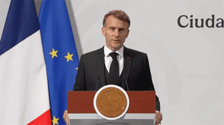 Vamos a luchar contra tráfico de bienes arqueológicos, advierte Macron desde México