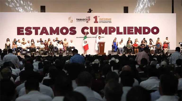 "Ofrecimos devolver la paz a Tabasco y estamos cumpliendo": May