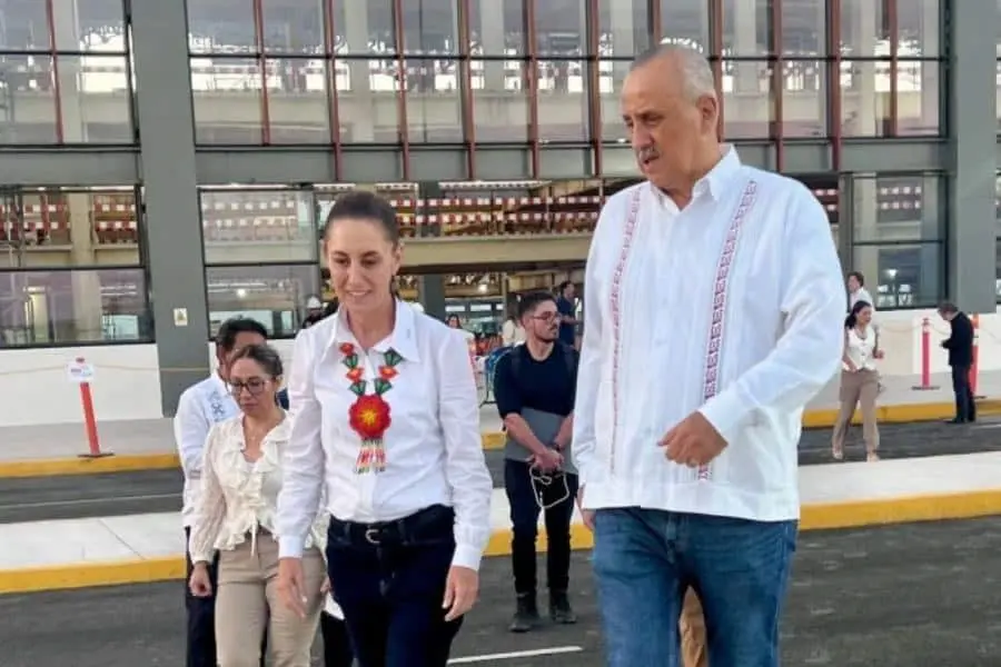 Sheinbaum supervisa avances de la ampliación del Aeropuerto Internacional de Tepic, Nayarit