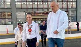 Sheinbaum supervisa avances de la ampliación del Aeropuerto Internacional de Tepic, Nayarit