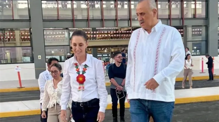 Sheinbaum supervisa avances de la ampliación del Aeropuerto Internacional de Tepic, Nayarit