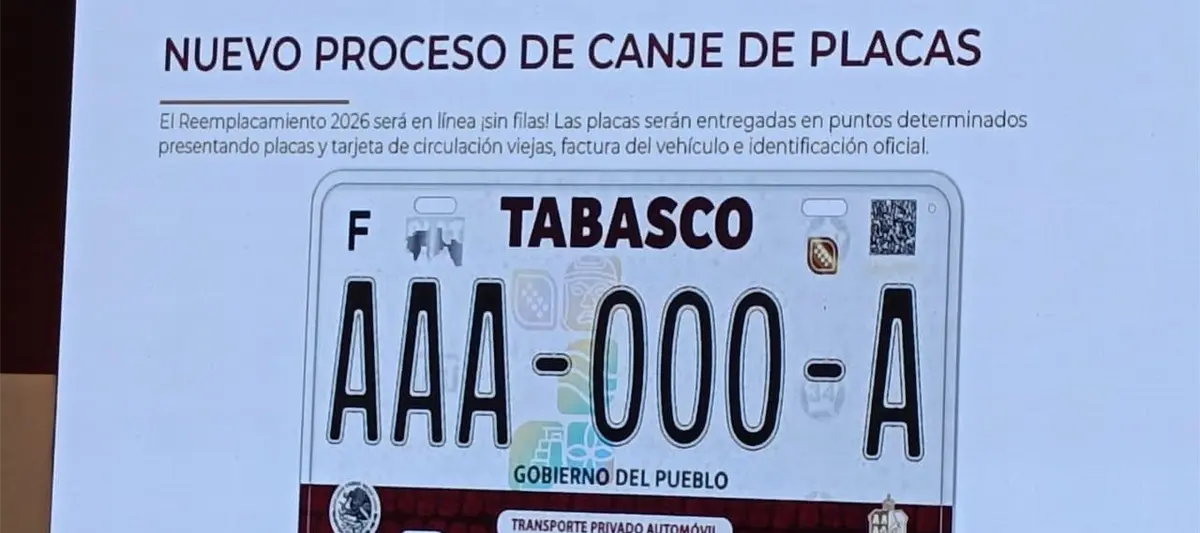 Costo por cambio de placas en Tabasco es el más barato del sureste: Finanzas