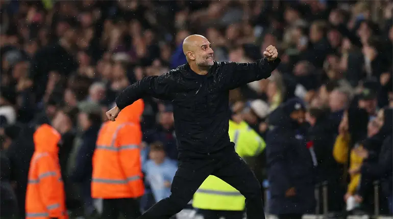 Guardiola llega a mil juegos dirigidos en goleada del Manchester City frente al Liverpool