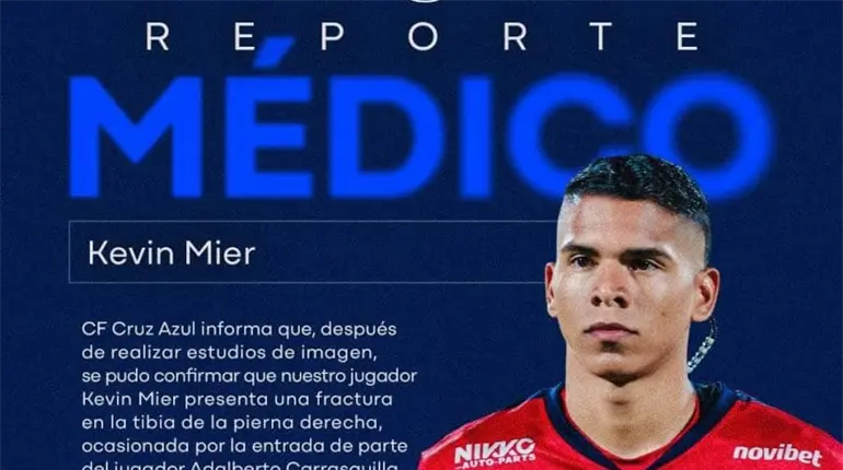 Portero de Cruz Azul, Kevin Mier, será intervenido quirúrgicamente por su fractura de tibia