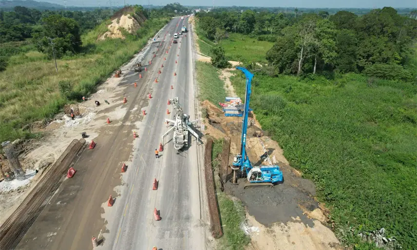 Ampliación de la Macuspana – Escárcega registra avance del 80%, reporta Centro SCT Tabasco