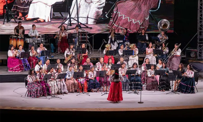 Banda "Mujeres del Viento Florido" busca ser inspiración para otras mujeres: Leticia Gallardo