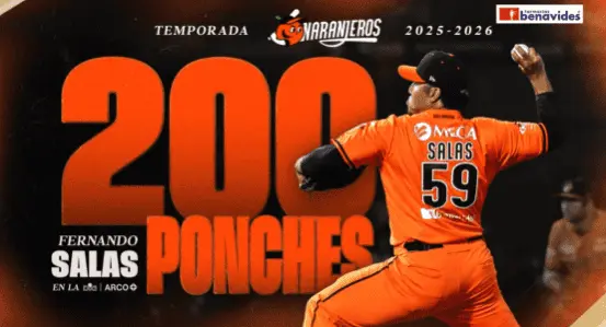 Fernando Salas alcanza los 200 ponches en Liga Mexicana del Pacífico