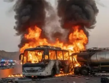 Reportan al menos 45 peregrinos muertos tras accidente de autobús en Arabia Saudita