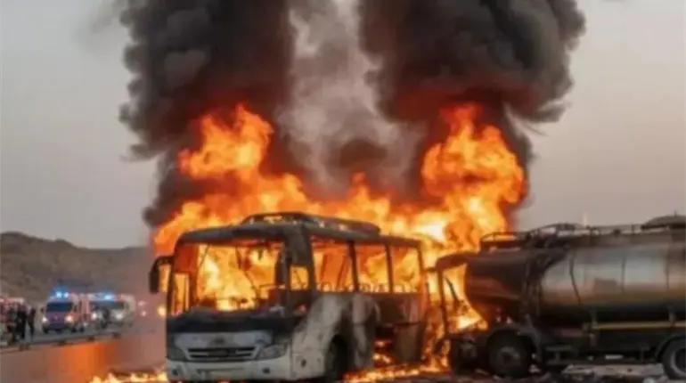 Reportan al menos 45 peregrinos muertos tras accidente de autobús en Arabia Saudita